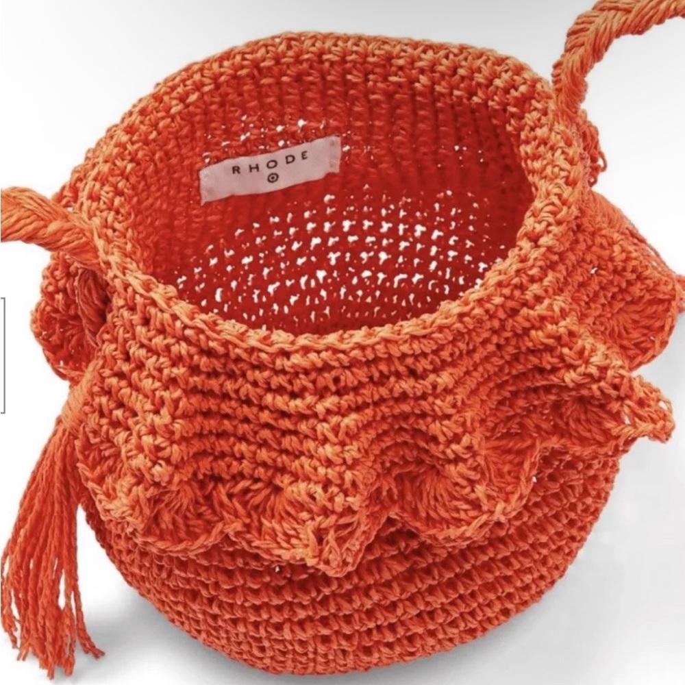 RHODE NWT Bright Orange Crochet Bag